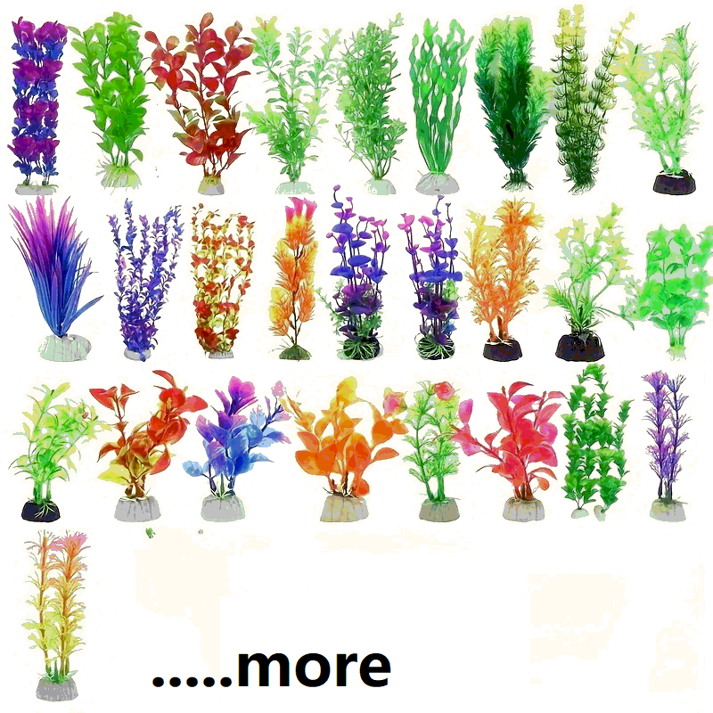 Aquarium Fish Enrichment - Artificial Underwater Plastic Plants Aquarium Fish