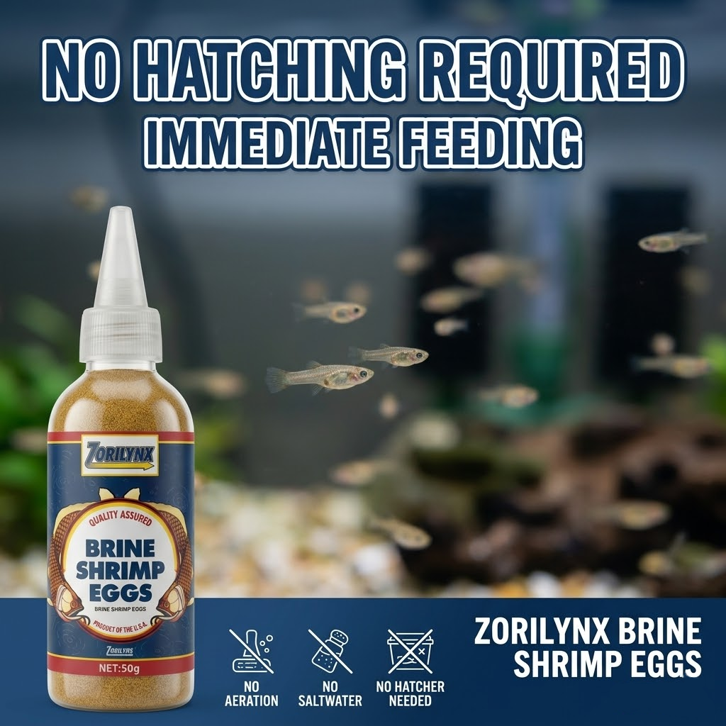 Aquarium Fish Eggs - Premium Decapsulated Brine Shrimp Eggs ZORILYNX