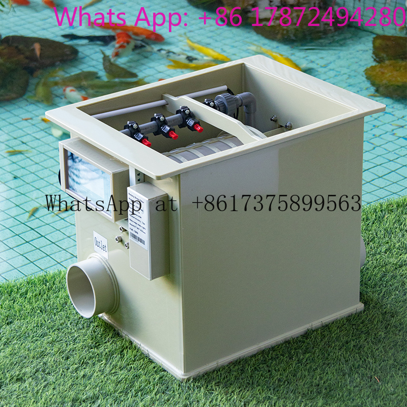 Aquarium Fish High Price - 10m³/h (10t) PP Drum Filter QihangRAS,