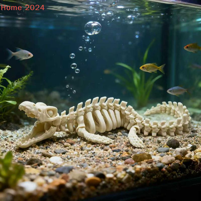 Aquarium Fish Enrichment - 1Pcs Large Dinosaur Bone Replica With