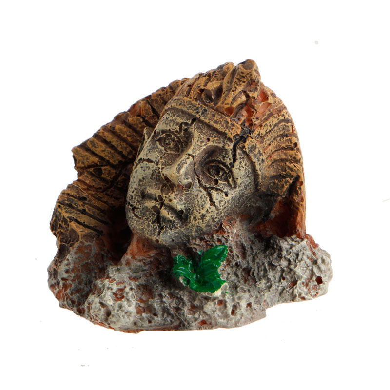Aquarium Fish Enrichment - Egyptian Pharaoh Sphinx Resin Statue Roman
