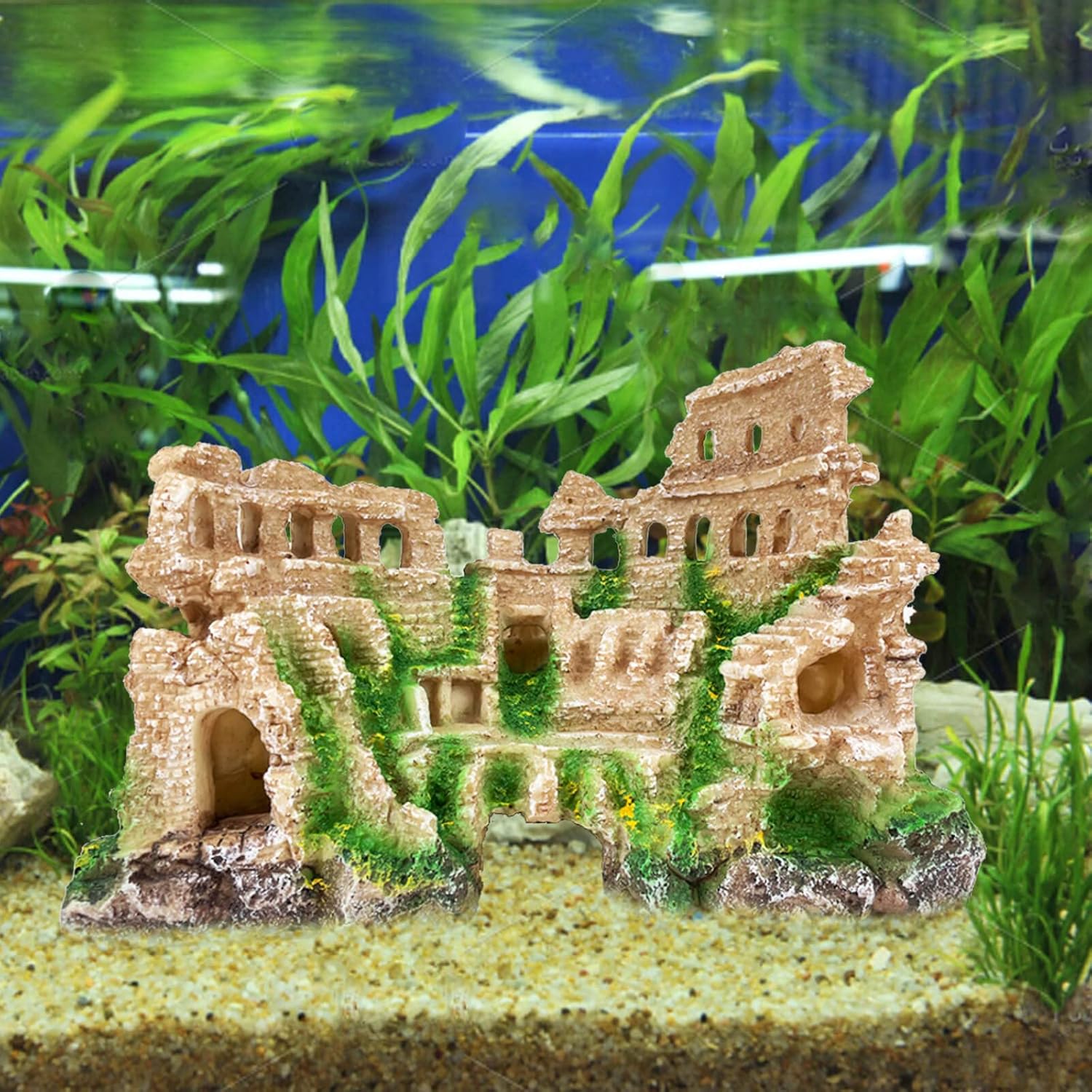 Antique Roman Column Ruin Aqua - Aquarium Fish Cave ulasan dan harga