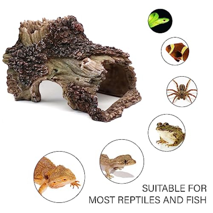 【Spot goods】Tree Trunk Cave Aq - Aquarium Fish Cave ulasan dan harga