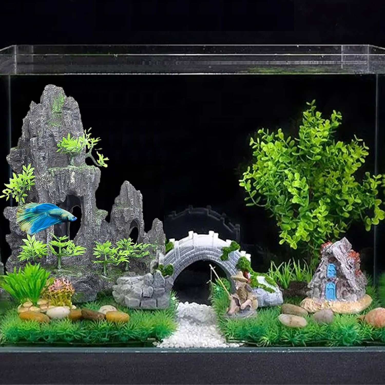 Extra Large Aquarium Decoratio - Aquarium Fish Cave ulasan dan harga