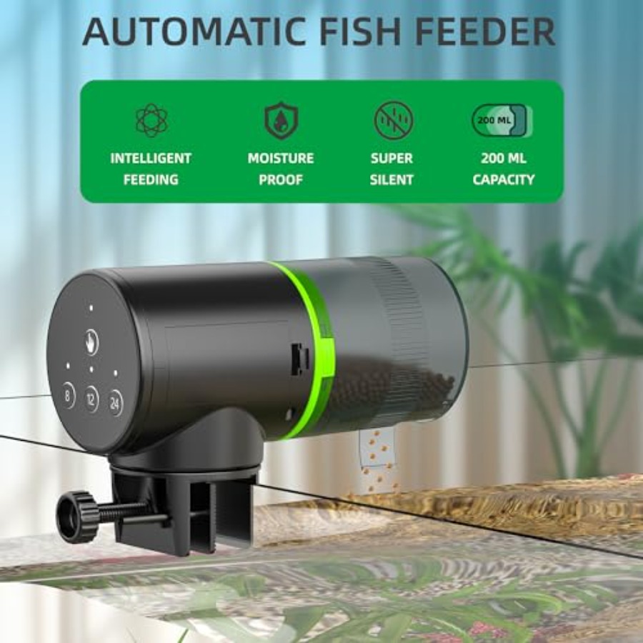 【Spot goods】Automatic Fish Fee - Aquarium Fish Usa ulasan dan harga
