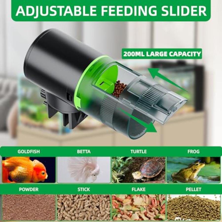 【Spot goods】Automatic Fish Fee - Aquarium Fish Usa ulasan dan harga
