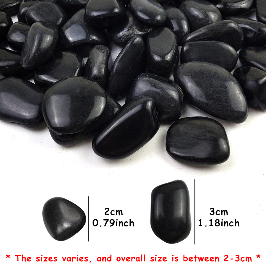 200g Black High Polished Natur - Aquarium Fishing ulasan dan harga