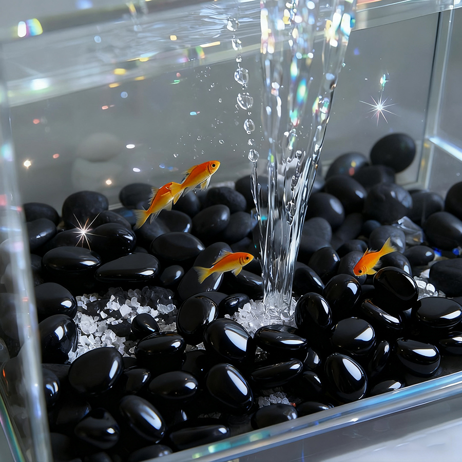 200g Black High Polished Natur - Aquarium Fishing ulasan dan harga