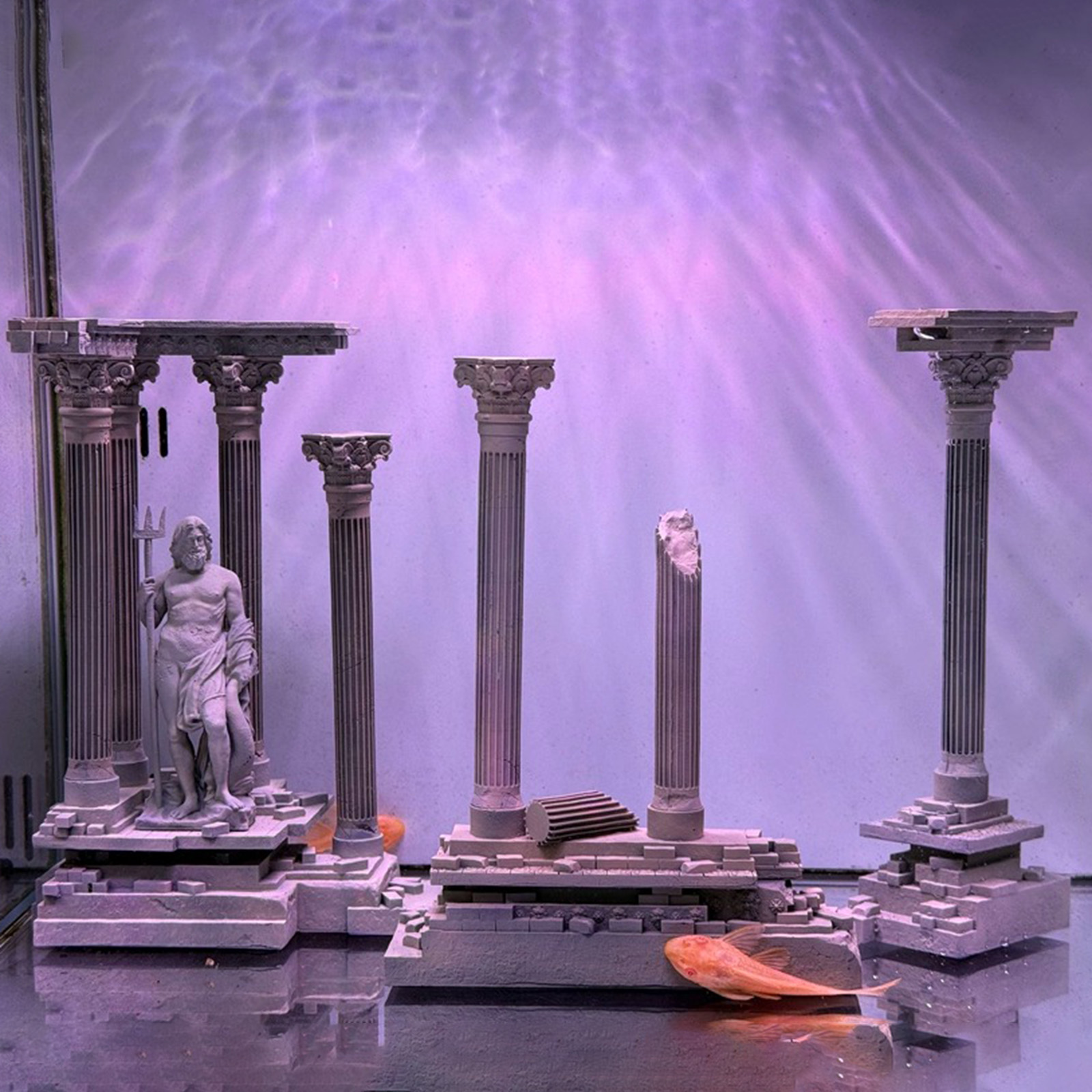 Roman Column Decoration Resin  - Aquarium Fish Enrichment ulasan dan harga