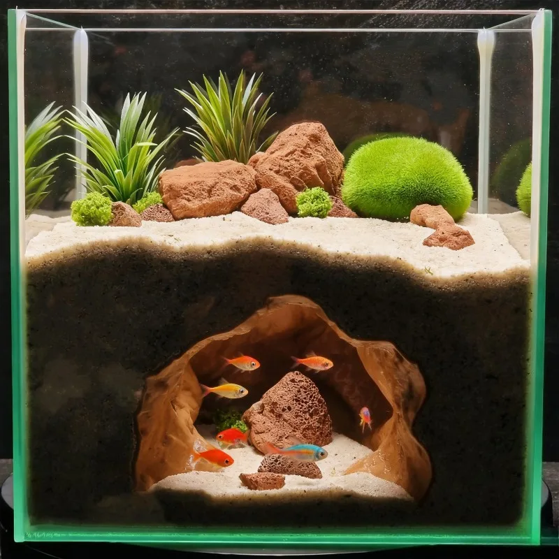 Sinkhole Cave Aquarium Ornamen - Aquarium Fish Cave ulasan dan harga
