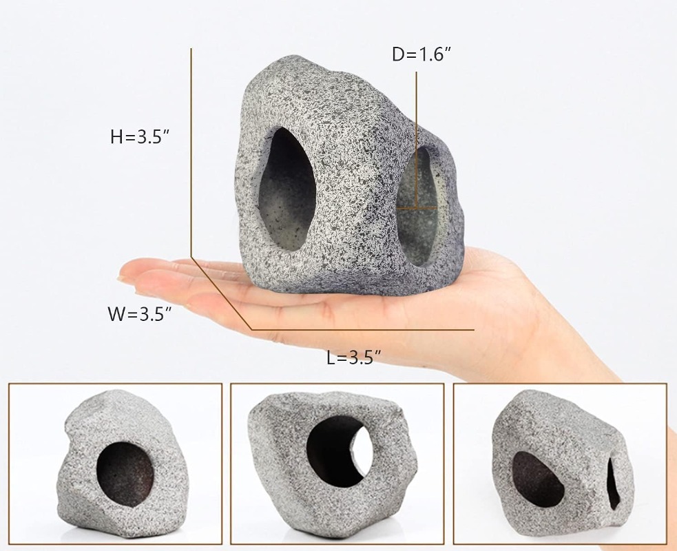 Fish Tank Cave Stone Landscapi - Aquarium Fish Enrichment ulasan dan harga