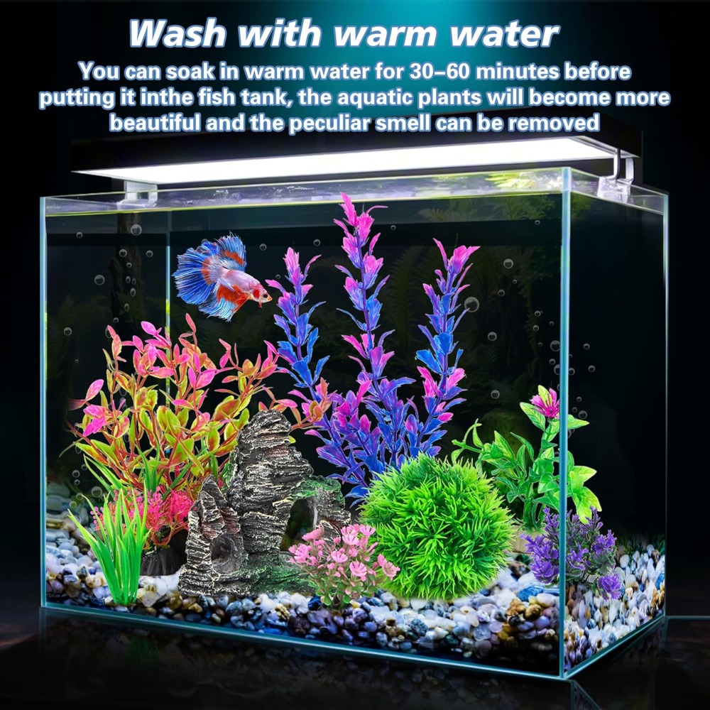 Aquarium Artificial Plastic Pl - Aquarium Goldfish ulasan dan harga