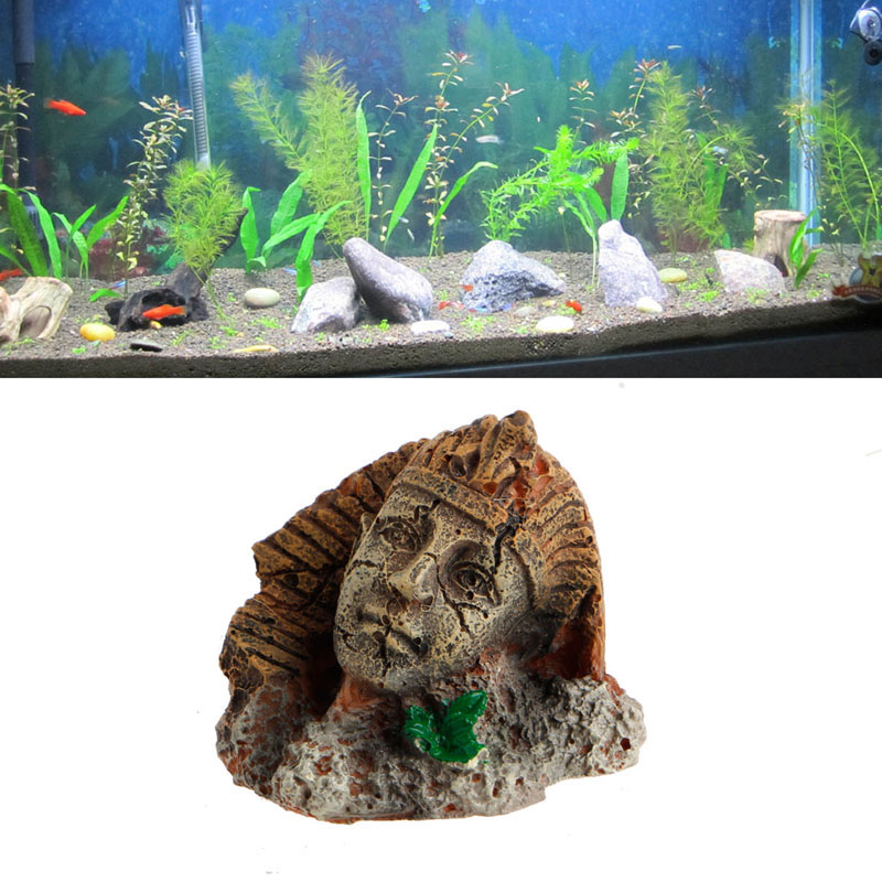 Egyptian Pharaoh Sphinx Resin  - Aquarium Fish Enrichment ulasan dan harga